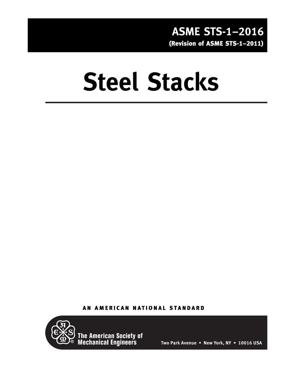ASME STS-1-2016 - Steel Stacks