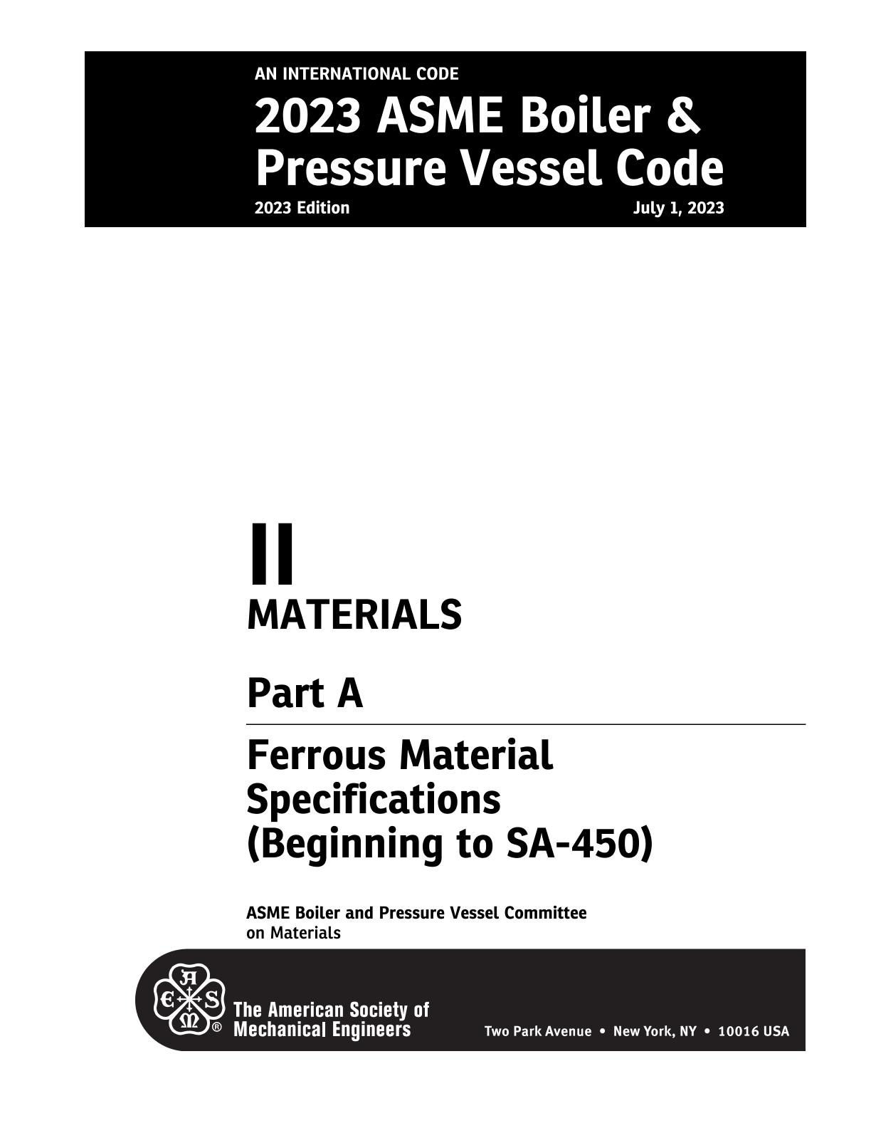 Asme bpvc ii a 2023 2023 edition pdf