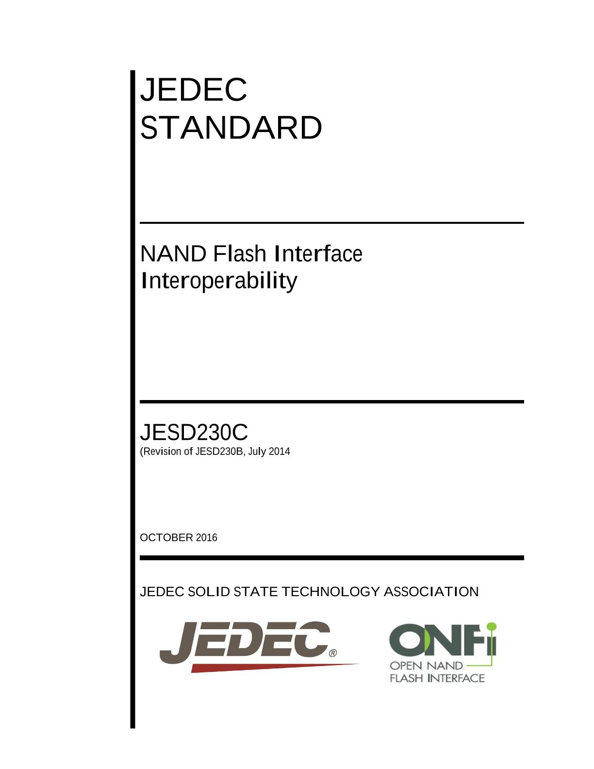 JEDEC JESD230C - NAND Flash Interface Interoperability