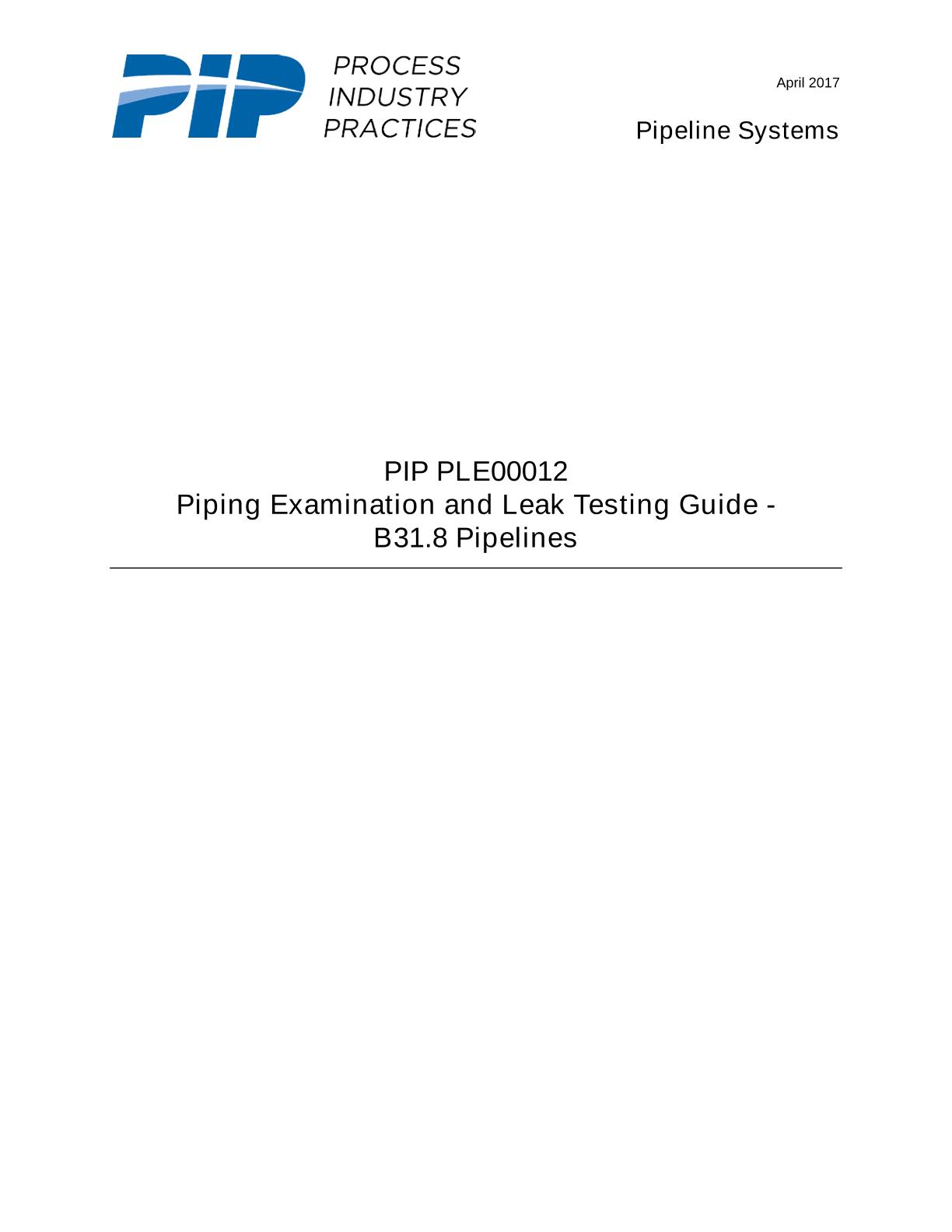 PIP PLE00012 | 2017 edition pdf